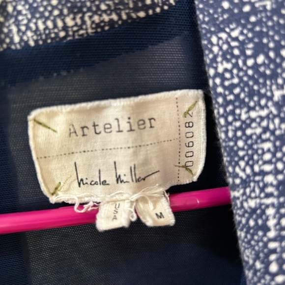 Nicole Miller Short-Sleeve Ruched Printed Ponte Dress - Picture 7 of 7